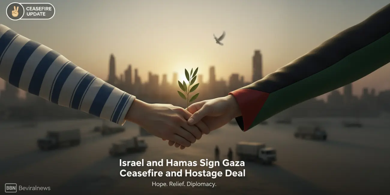 Israel and Hamas Sign Gaza Ceasefire and Hostage Deal